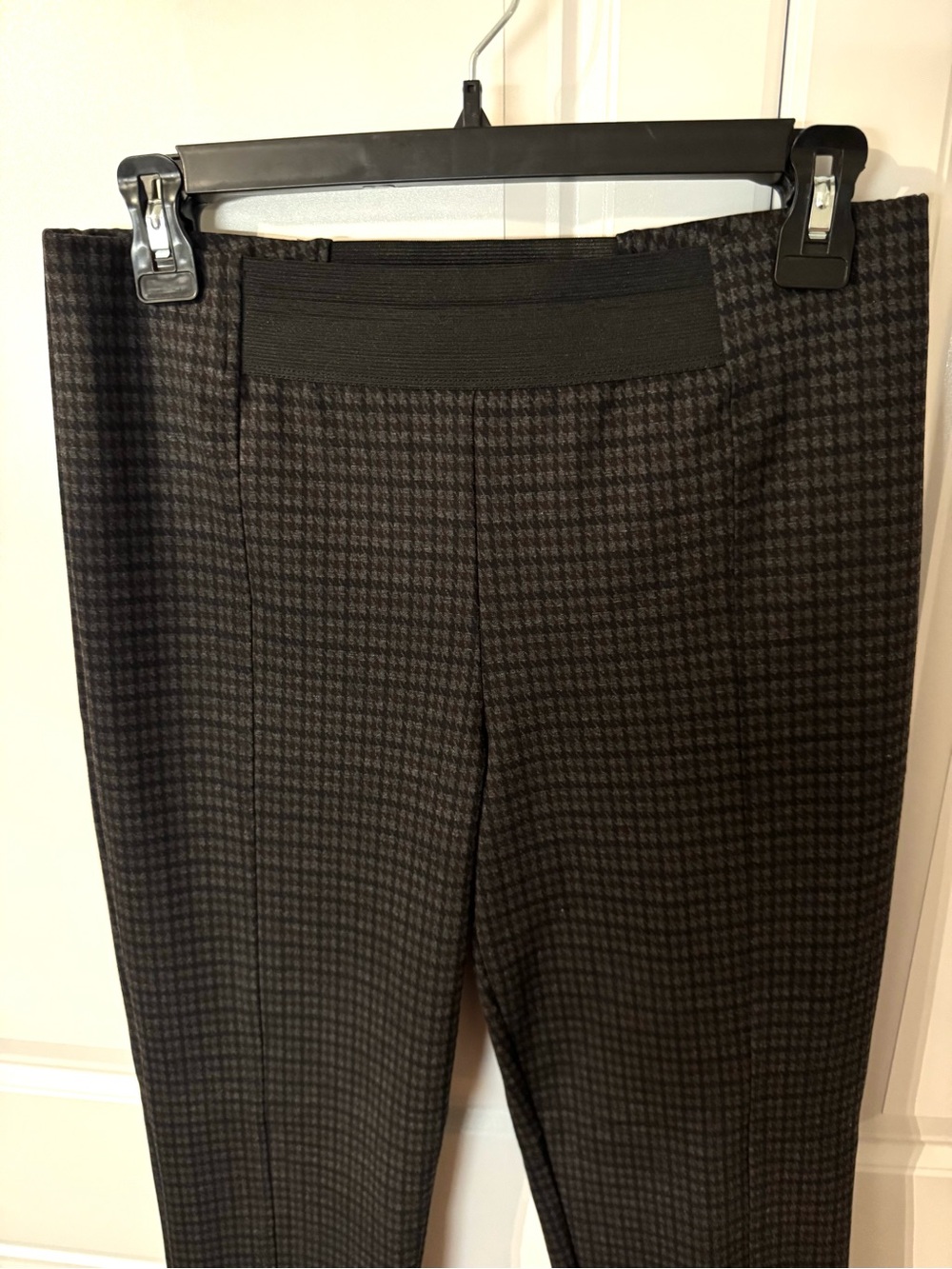 Elliott Lauren Black & Brown Houndstooth Pull On Dress Pants Sz 6